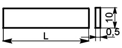 Габаритная схема полоски пряжки К404