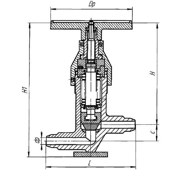 Конструктивная схема клапана У26161