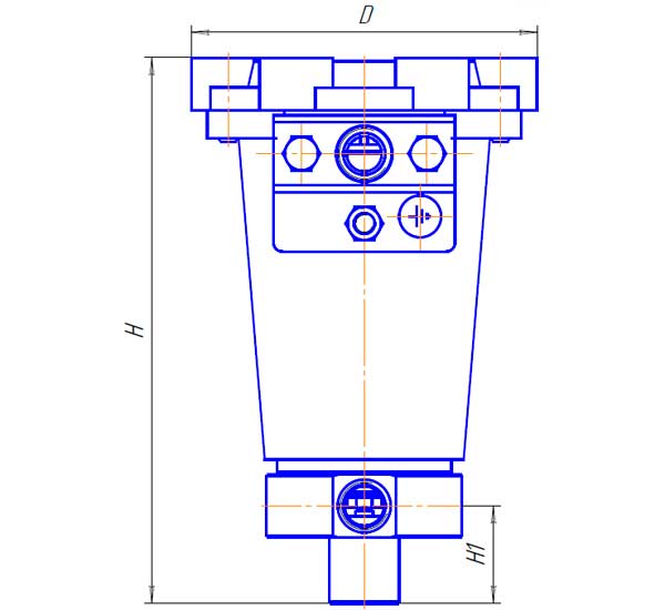 Габаритная схема №2 - клапан электромагнитный УФ 96580-006